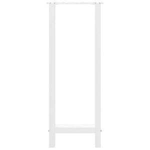 vidaXL Pieds de table de bar Blanc 2 pcs 40x(100-101) cm Acier