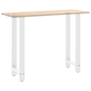 vidaXL Pieds de table de bar Blanc 2 pcs 40x(100-101) cm Acier