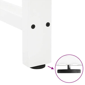 vidaXL Pieds de table de bar Blanc 2 pcs 40x(100-101) cm Acier