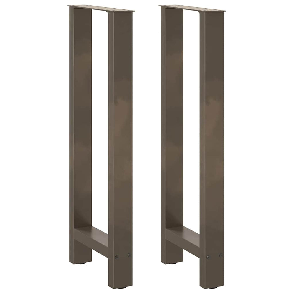 vidaXL Pieds de table de bar Acier brut 2 pcs 40x(100-101) cm Acier