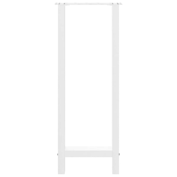 vidaXL Pieds de table de bar Blanc 2 pcs 50x(100-101) cm Acier