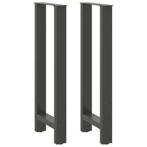 vidaXL Pieds de table de bar Anthracite 2 pcs. 50x(100-101) cm Acier
