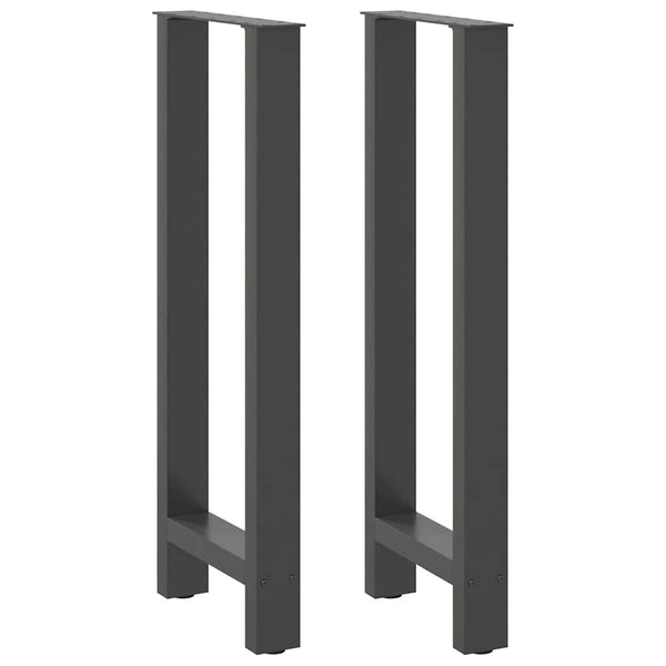 vidaXL Pieds de table de bar Anthracite 2 pcs. 50x(100-101) cm Acier