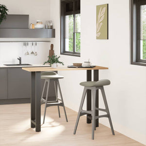 vidaXL Pieds de table de bar Anthracite 2 pcs. 50x(100-101) cm Acier