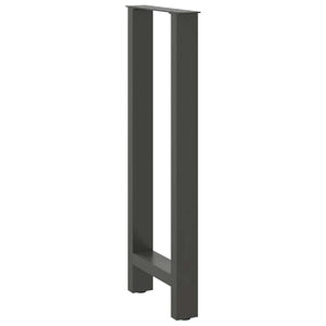 vidaXL Pieds de table de bar Anthracite 2 pcs. 50x(100-101) cm Acier