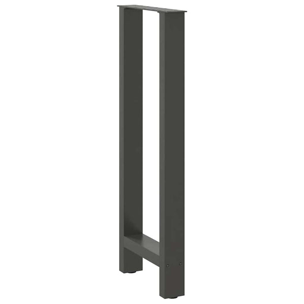 vidaXL Pieds de table de bar Anthracite 2 pcs. 50x(100-101) cm Acier