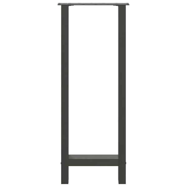 vidaXL Pieds de table de bar Anthracite 2 pcs. 50x(100-101) cm Acier