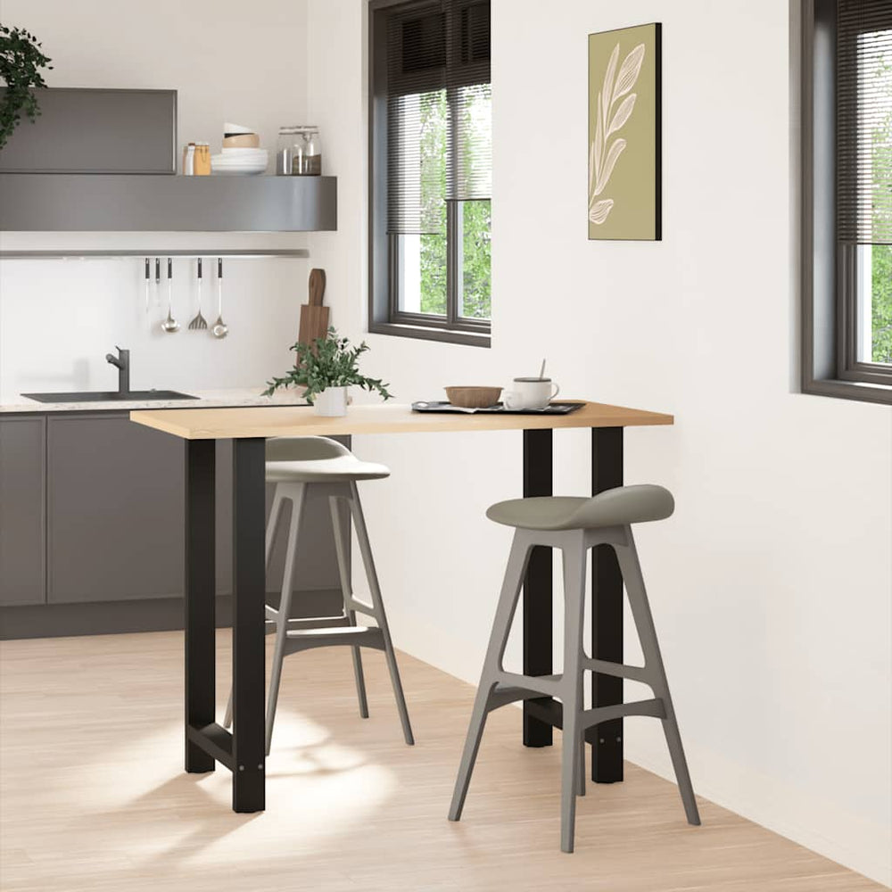 vidaXL Pieds de table de bar noir 2 pcs 60x(100-101) cm acier
