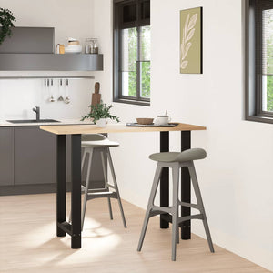 vidaXL Pieds de table de bar noir 2 pcs 60x(100-101) cm acier