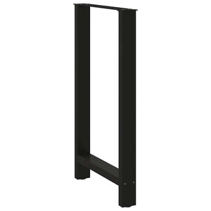 vidaXL Pieds de table de bar noir 2 pcs 60x(100-101) cm acier