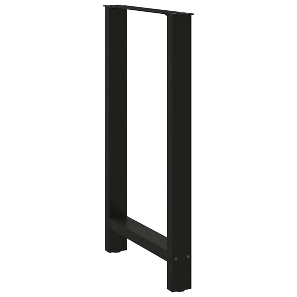 vidaXL Pieds de table de bar noir 2 pcs 60x(100-101) cm acier