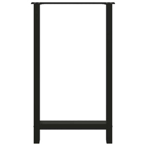 vidaXL Pieds de table de bar noir 2 pcs 60x(100-101) cm acier