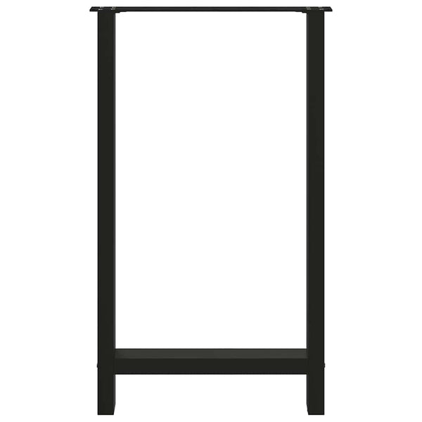 vidaXL Pieds de table de bar noir 2 pcs 60x(100-101) cm acier