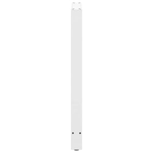vidaXL Pieds de table de bar Blanc 2 pcs 60x(100-101) cm Acier