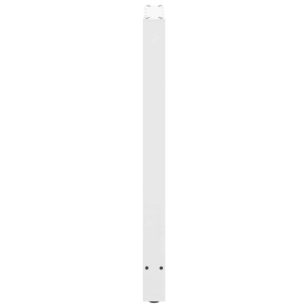 vidaXL Pieds de table de bar Blanc 2 pcs 60x(100-101) cm Acier