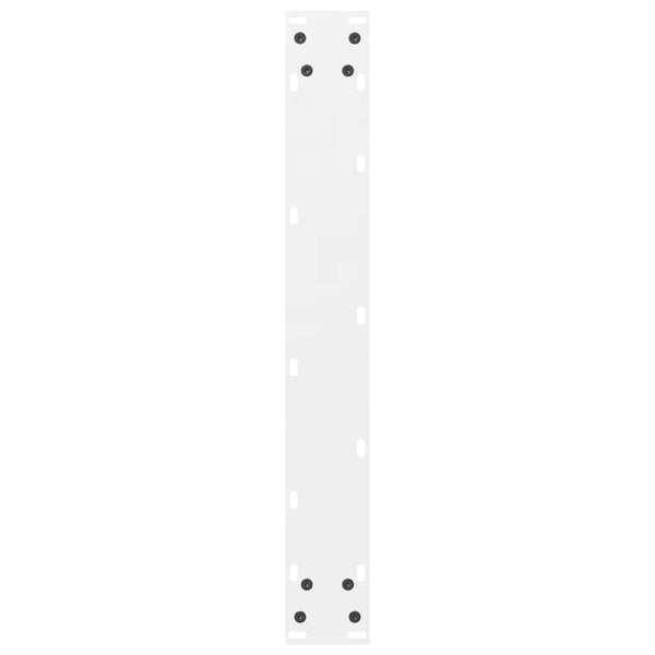 vidaXL Pieds de table de bar Blanc 2 pcs 60x(100-101) cm Acier