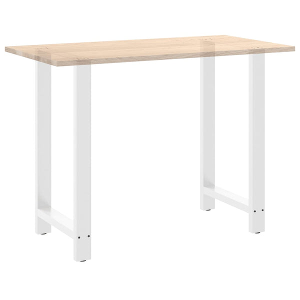 vidaXL Pieds de table de bar Blanc 2 pcs 60x(100-101) cm Acier