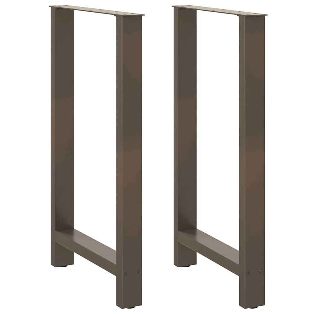 vidaXL Pieds de table de bar Acier brut 2 pcs 60x(100-101) cm Acier