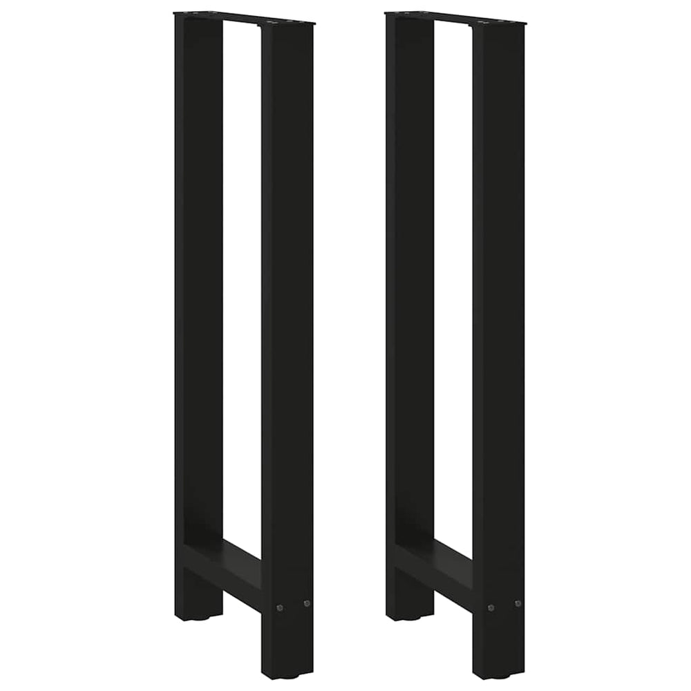 vidaXL Pieds de table de bar noir 2 pcs 40x(110-111) cm acier