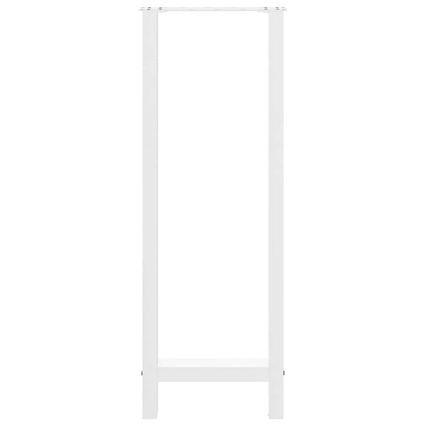 vidaXL Pieds de table de bar Blanc 2 pcs 40x(110-111) cm Acier