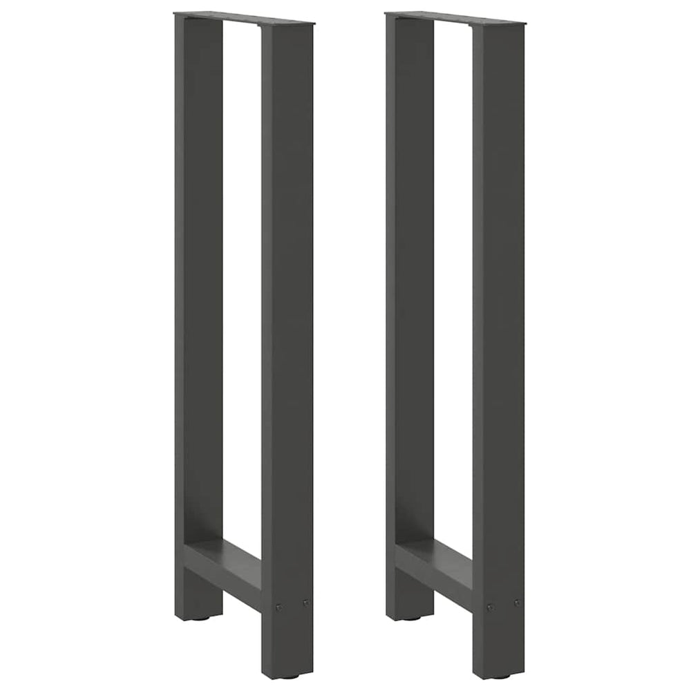 vidaXL Pieds de table de bar Anthracite 2 pcs 40x(110-111) cm Acier