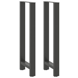 vidaXL Pieds de table de bar Anthracite 2 pcs 40x(110-111) cm Acier
