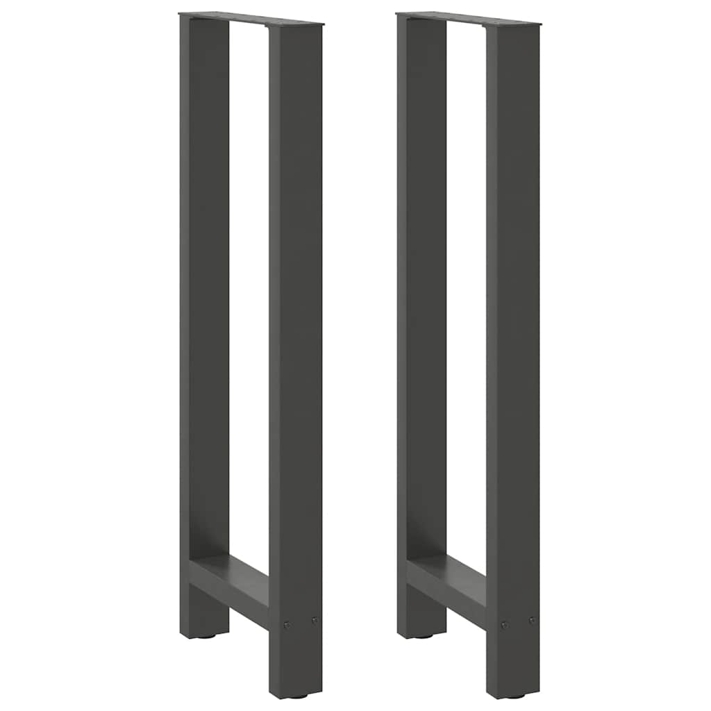 vidaXL Pieds de table de bar Anthracite 2 pcs 40x(110-111) cm Acier