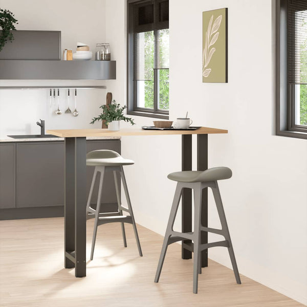 vidaXL Pieds de table de bar Anthracite 2 pcs 40x(110-111) cm Acier