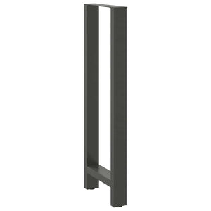 vidaXL Pieds de table de bar Anthracite 2 pcs 40x(110-111) cm Acier