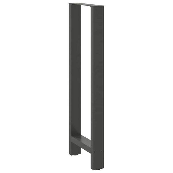 vidaXL Pieds de table de bar Anthracite 2 pcs 40x(110-111) cm Acier