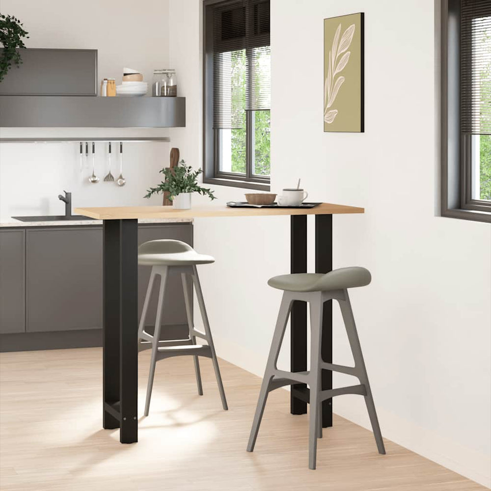 vidaXL Pieds de table de bar Noir 2 pcs 50x(110-111) cm Acier
