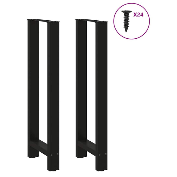 Bartischbeine Schwarz 50x110 cm, 2er Set