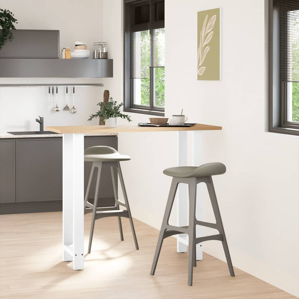 vidaXL Pieds de table de bar Blanc 2 pcs 50x(110-111) cm Acier
