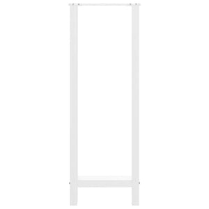 vidaXL Pieds de table de bar Blanc 2 pcs 50x(110-111) cm Acier
