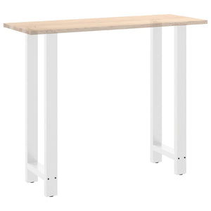 vidaXL Pieds de table de bar Blanc 2 pcs 50x(110-111) cm Acier
