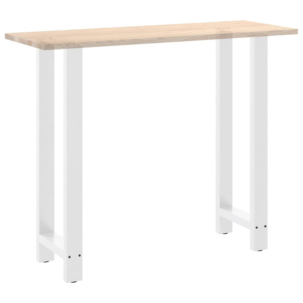 vidaXL Pieds de table de bar Blanc 2 pcs 50x(110-111) cm Acier