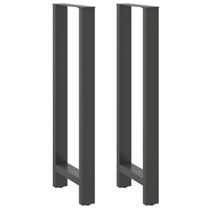 vidaXL Pieds de table de bar Anthracite 2 pcs 50x(110-111) cm Acier