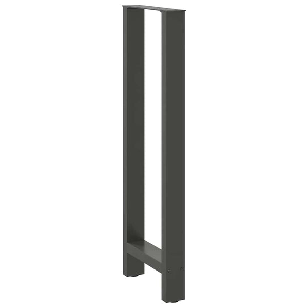 vidaXL Pieds de table de bar Anthracite 2 pcs 50x(110-111) cm Acier
