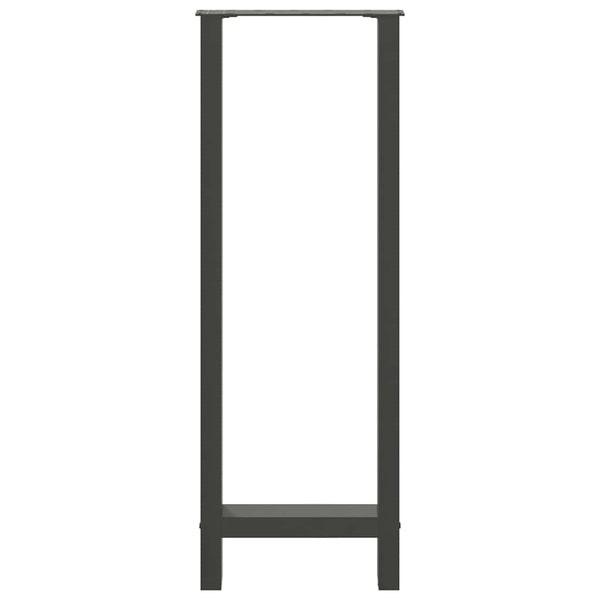 vidaXL Pieds de table de bar Anthracite 2 pcs 50x(110-111) cm Acier