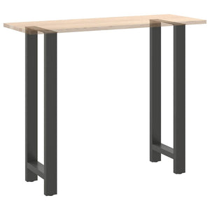 vidaXL Pieds de table de bar Anthracite 2 pcs 50x(110-111) cm Acier
