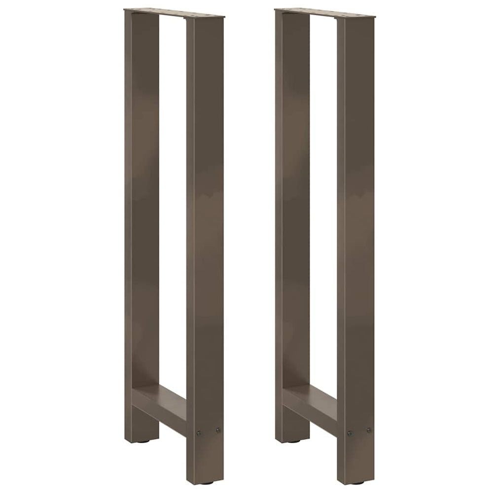 vidaXL Pieds de table de bar Acier brut 2 pcs. 50x(110-111) cm Acier