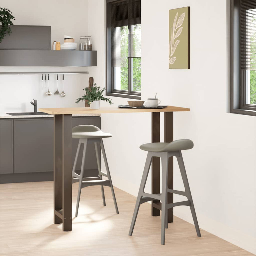 vidaXL Pieds de table de bar Acier brut 2 pcs. 50x(110-111) cm Acier