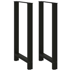 vidaXL Pieds de table de bar noir 2 pcs 60x(110-111) cm Acier