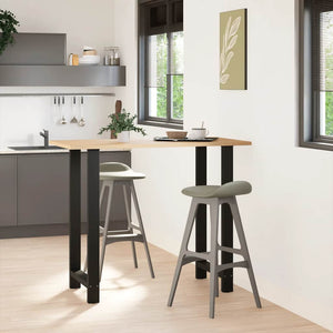 vidaXL Pieds de table de bar noir 2 pcs 60x(110-111) cm Acier