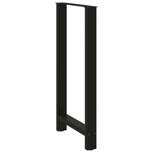 vidaXL Pieds de table de bar noir 2 pcs 60x(110-111) cm Acier