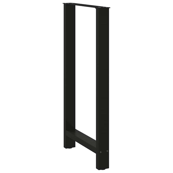 vidaXL Pieds de table de bar noir 2 pcs 60x(110-111) cm Acier