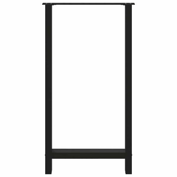 vidaXL Pieds de table de bar noir 2 pcs 60x(110-111) cm Acier