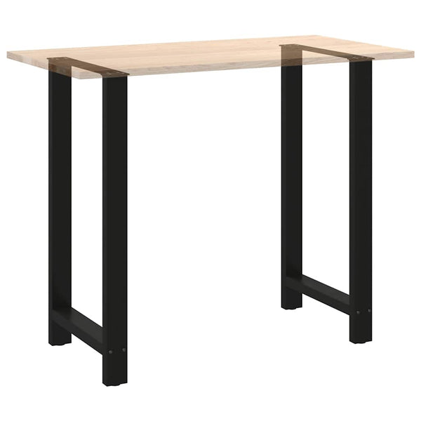 vidaXL Pieds de table de bar noir 2 pcs 60x(110-111) cm Acier