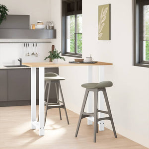 vidaXL Pieds de table de bar Blanc 2 pcs 60x(110-111) cm Acier