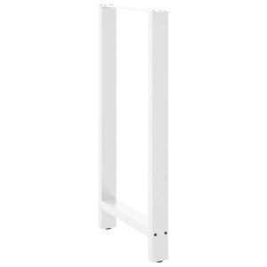 vidaXL Pieds de table de bar Blanc 2 pcs 60x(110-111) cm Acier